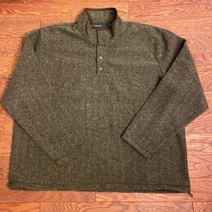 Orvis houndstooth quarter button pullover. Mens XXL